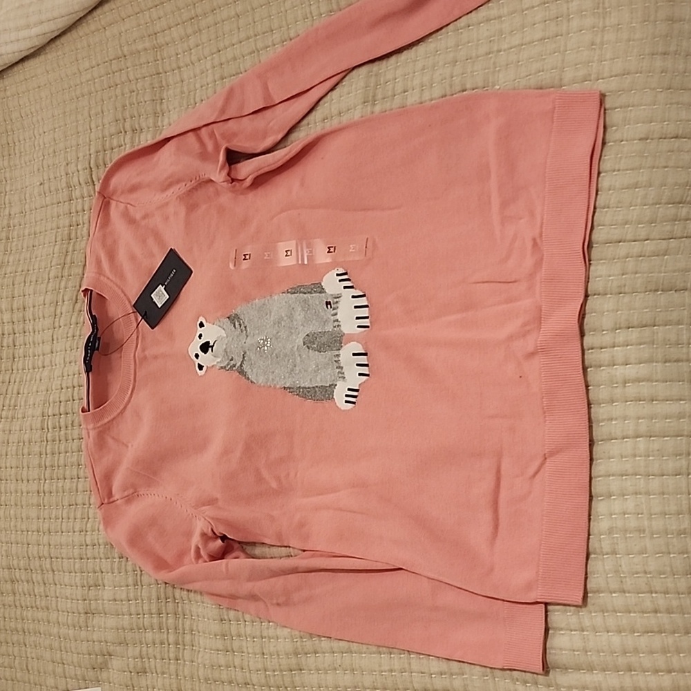 Tommy Hilfiger Pink Logo Sweater Womens M